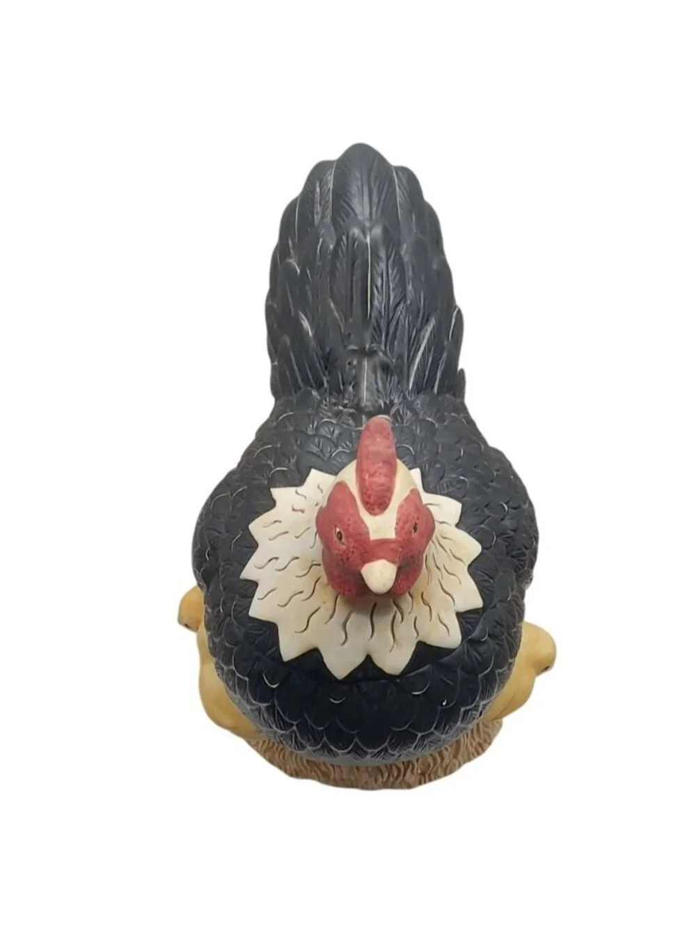 Sakura Warren Kimble Henny Penny Hand Painted Cookie Jar Hen On Nest W/ Chicks